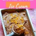 Pinterest image for chocolate orange ice cream