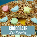 Pinterest image for chocolate rice krispies