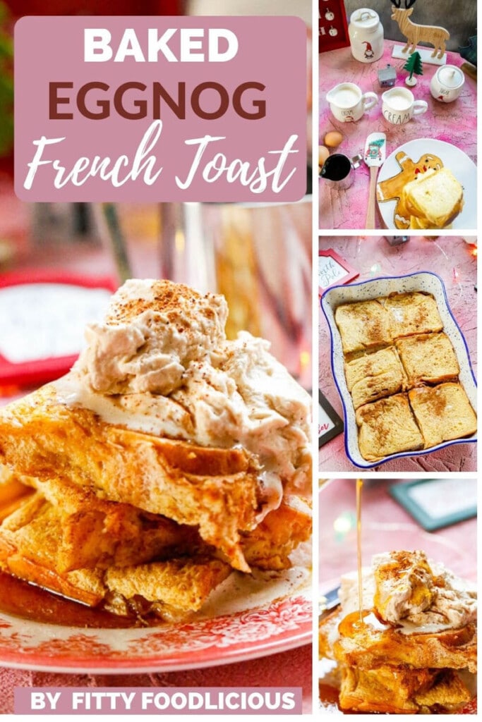 Pinterest image of easy christmas french toast
