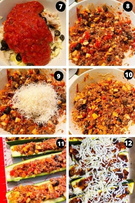 easy stuffed zucchini boats, zucchini boats, low carb meal, healthy, vegetable, fall recipes, Autumn, Easy dinners