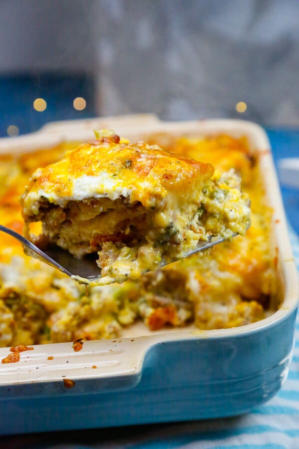 healthy biscuits and gravy veggie casserole, biscuits and gravy casserole, biscuits and gravy, country gravy