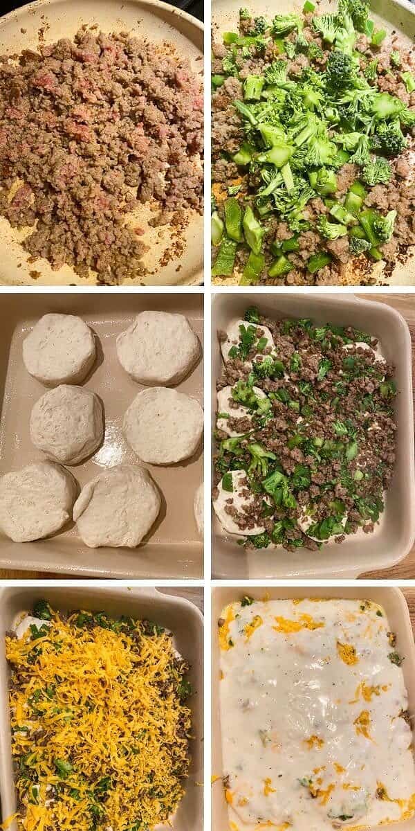 healthy biscuits and gravy veggie casserole, biscuits and gravy casserole, biscuits and gravy, country gravy