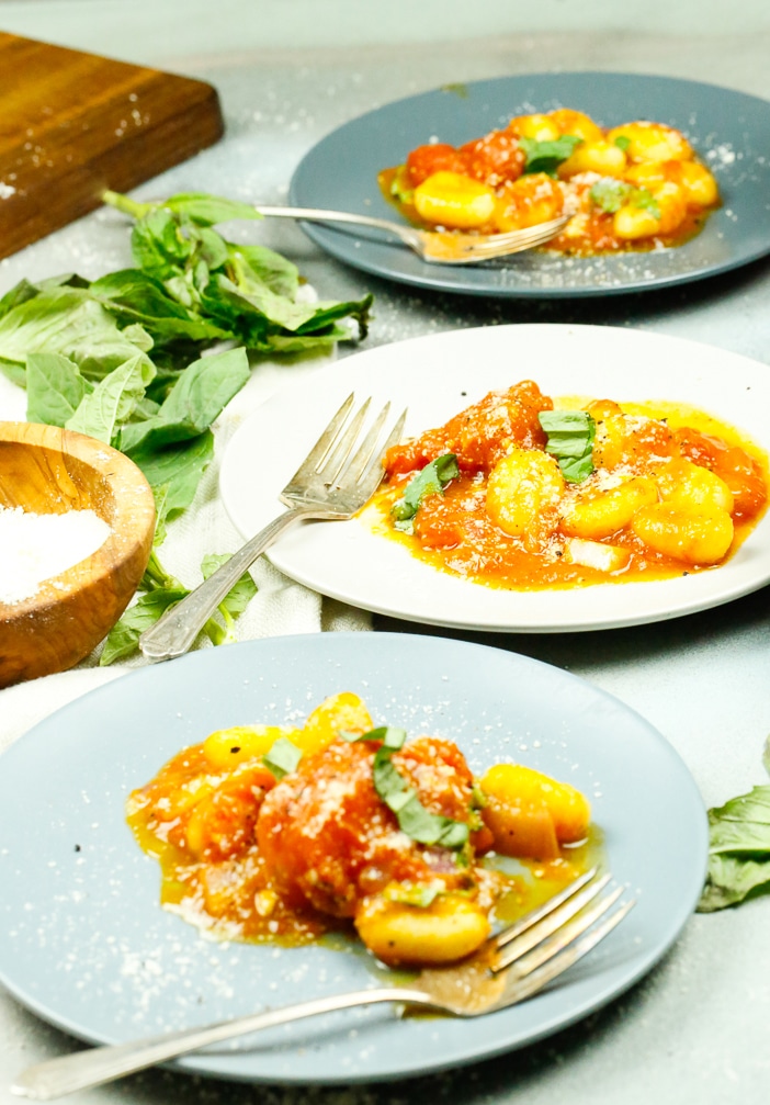 Dinner, Fall, Easy, Pomodoro, Pumpkin, Gnocchi, Marzano Style Tomatoes, Hunt’s