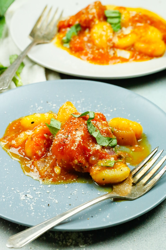 Dinner, Fall, Easy, Pomodoro, Pumpkin, Gnocchi, Marzano Style Tomatoes, Hunt’s