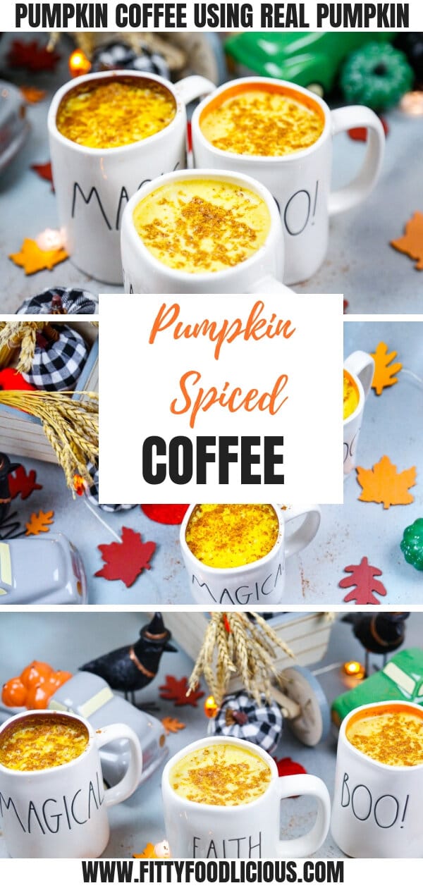 Coffee, Pumpkin Spiced Coffee, Pumpkin, Coffee Recipe, Fall, Morning, Halloween