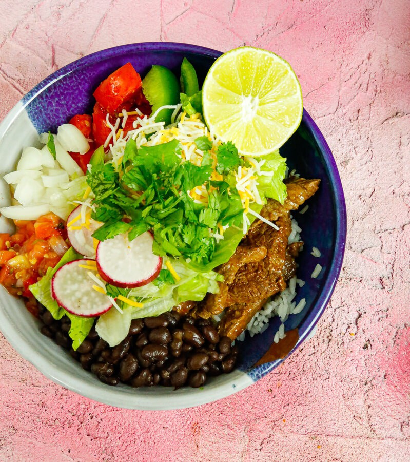 Healthy Burrito Bowls, Burrito Bowls, Chipotle, Mexican Food, Carne Asada, Veggies