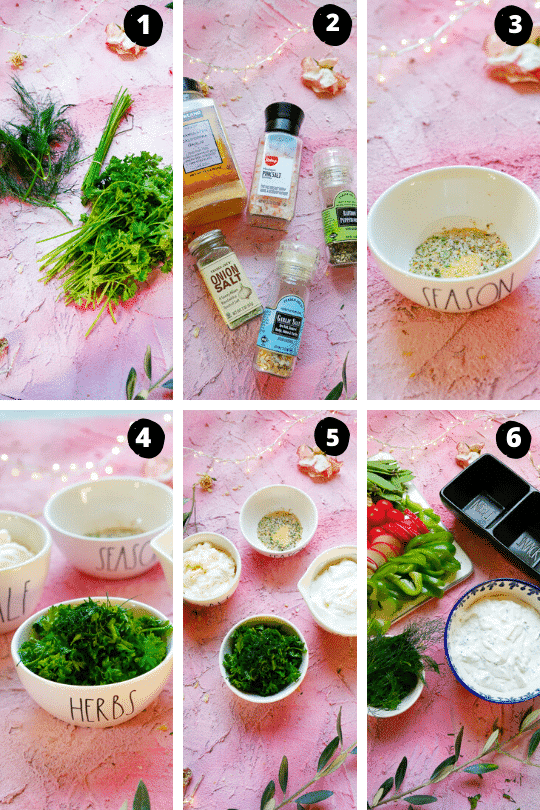 Homemade Ranch Dressing, Ranch Dressing, Ranch, Dip, Chips and Dip, Easy ranch dressing, fresh herbs