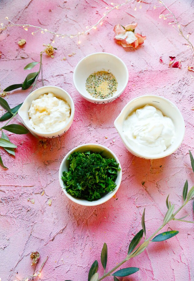 Homemade Ranch Dressing, Ranch Dressing, Ranch, Dip, Chips and Dip, Easy ranch dressing, fresh herbs