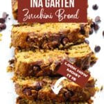 Pinterest image for Ina Garten Zucchini Bread