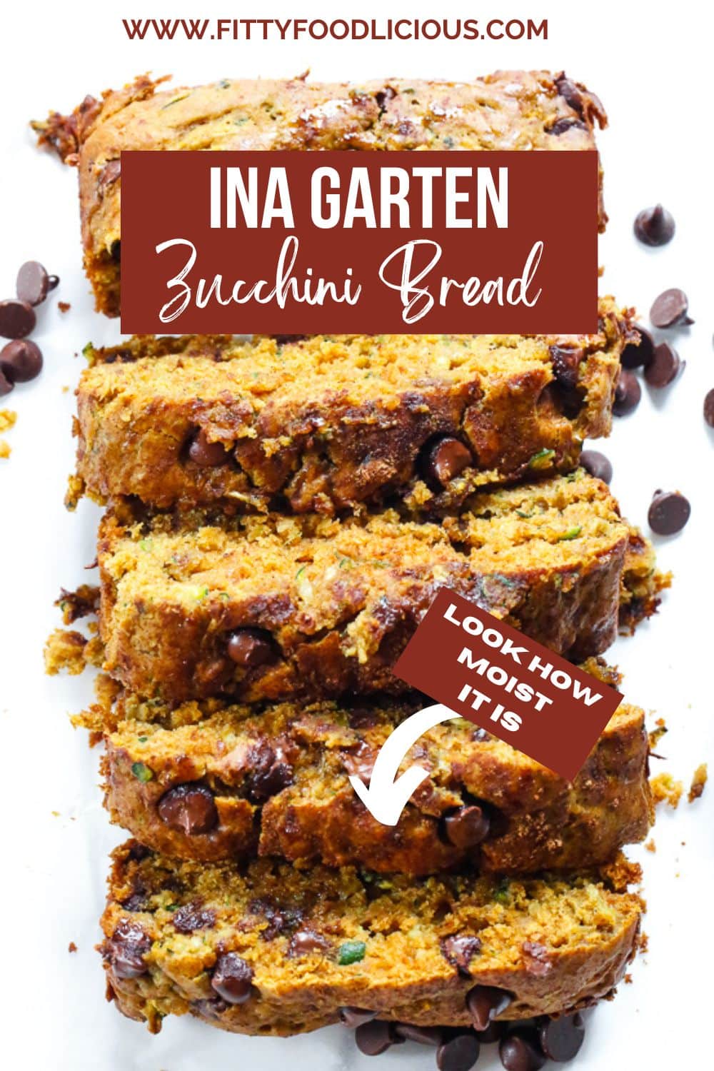 Pinterest image for Ina Garten Zucchini Bread 