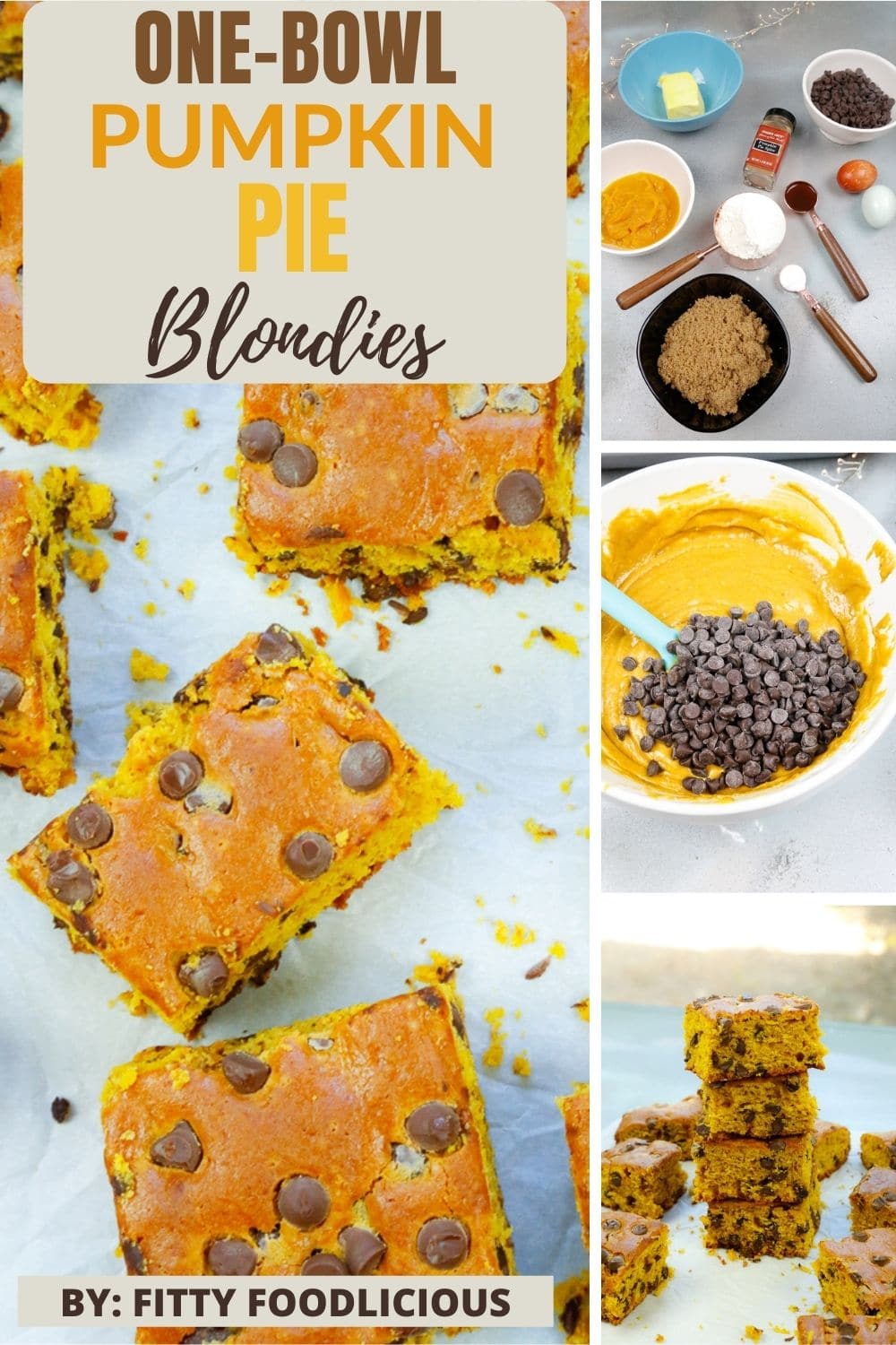 Pinterest image for healthy pumpkin brownies 