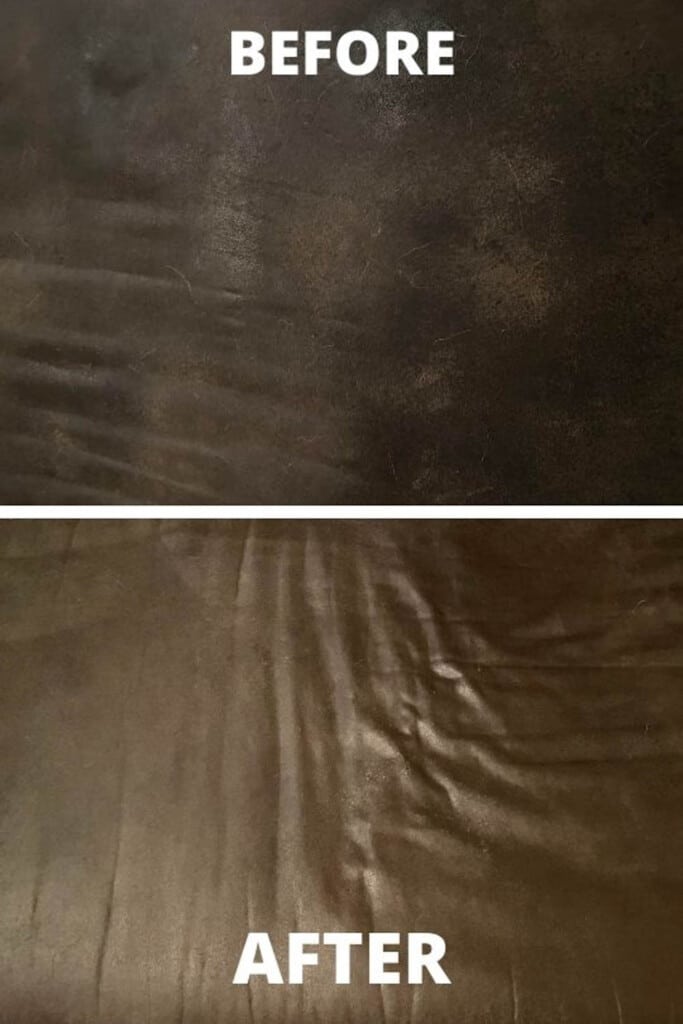 before and after of Simple stain solutions 