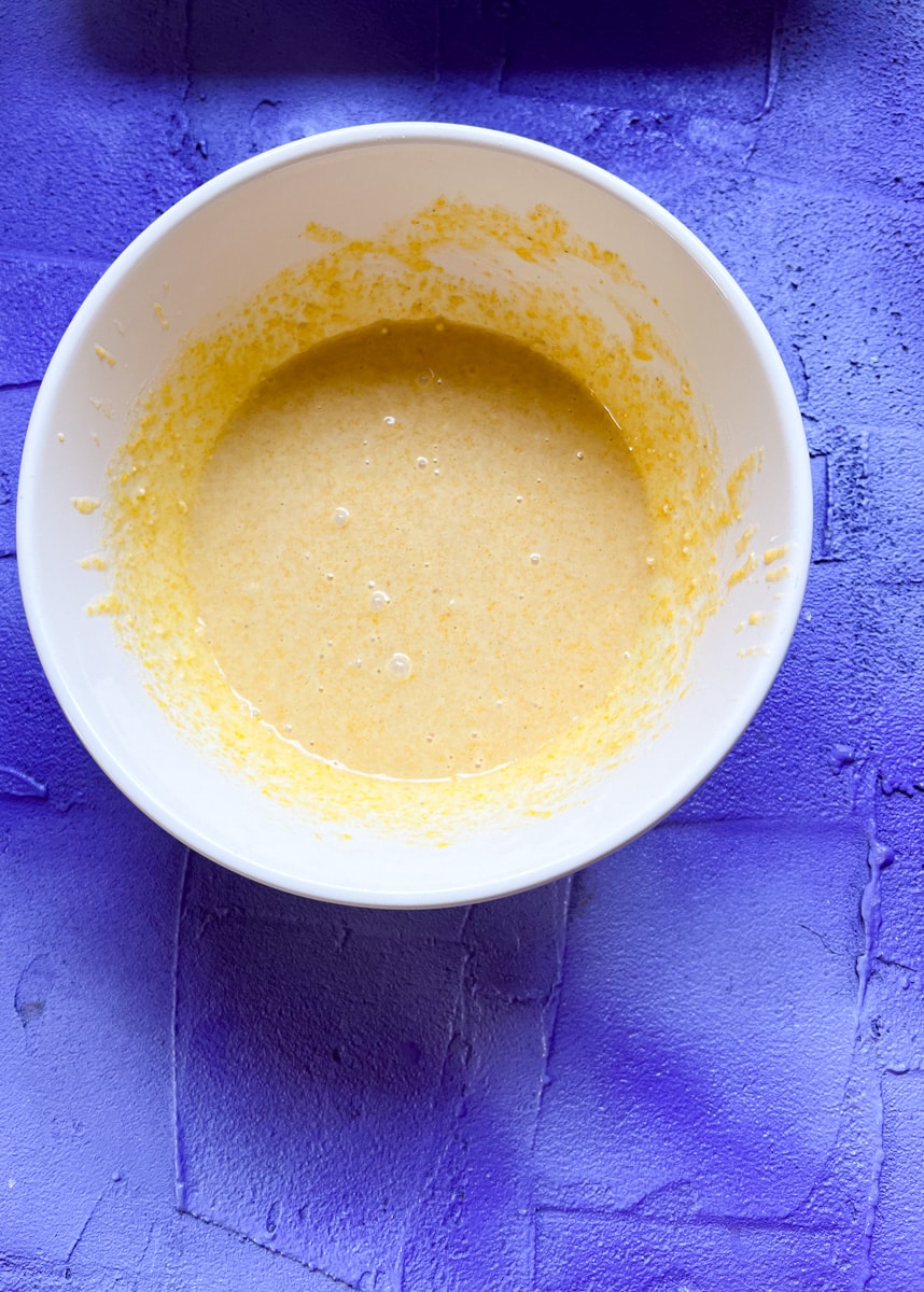 mix the jiffy cornmeal mixture until well combined 