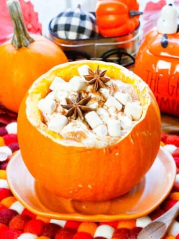 featured image for spiced pumpkin hot chocolate