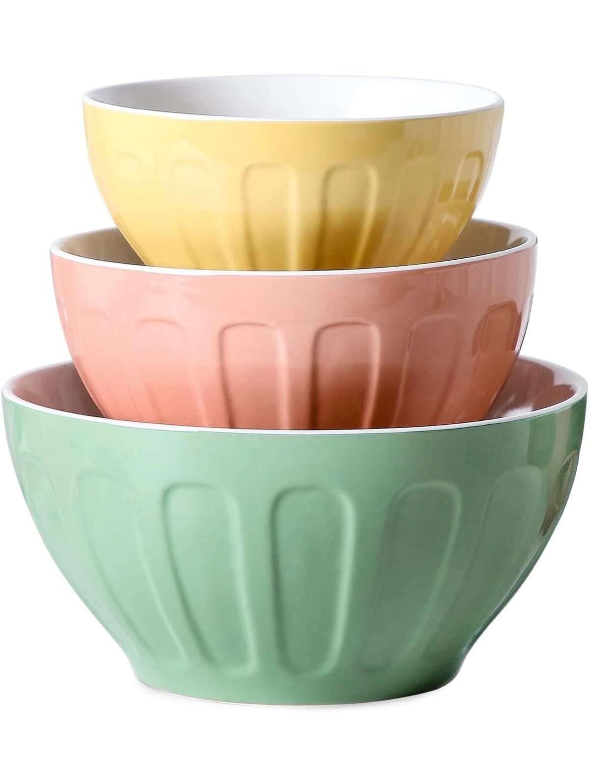 mixing bowls set, ceramic