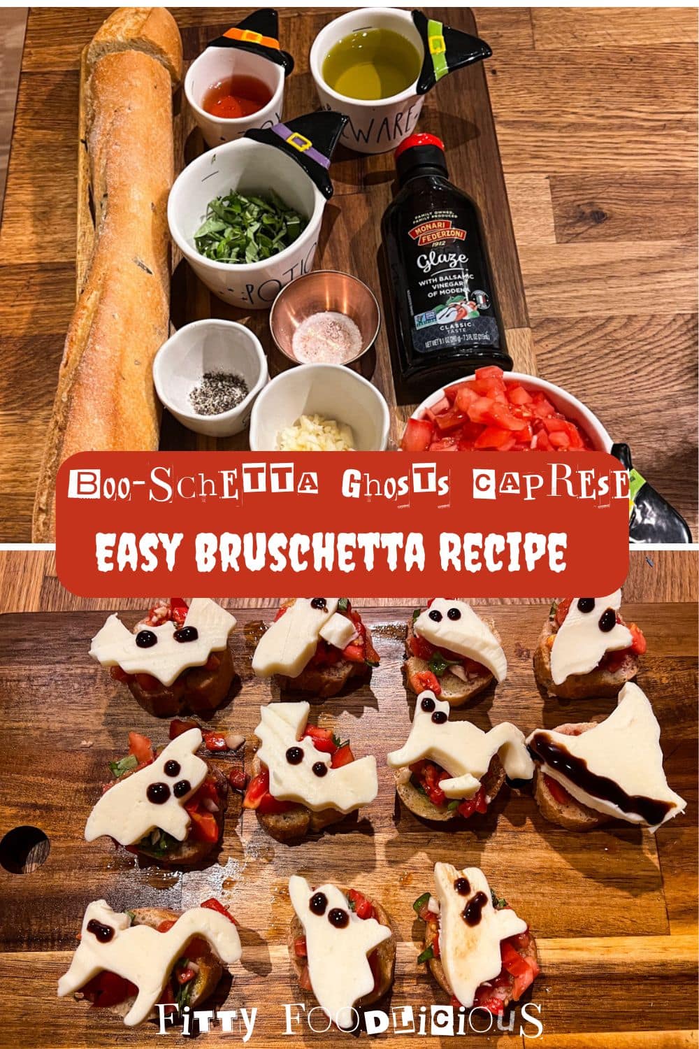 Boo-Schetta Ghosts Caprese Easy Bruschetta Recipe