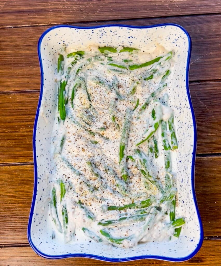 liberally salt and pepper and add the garlic and onion powder