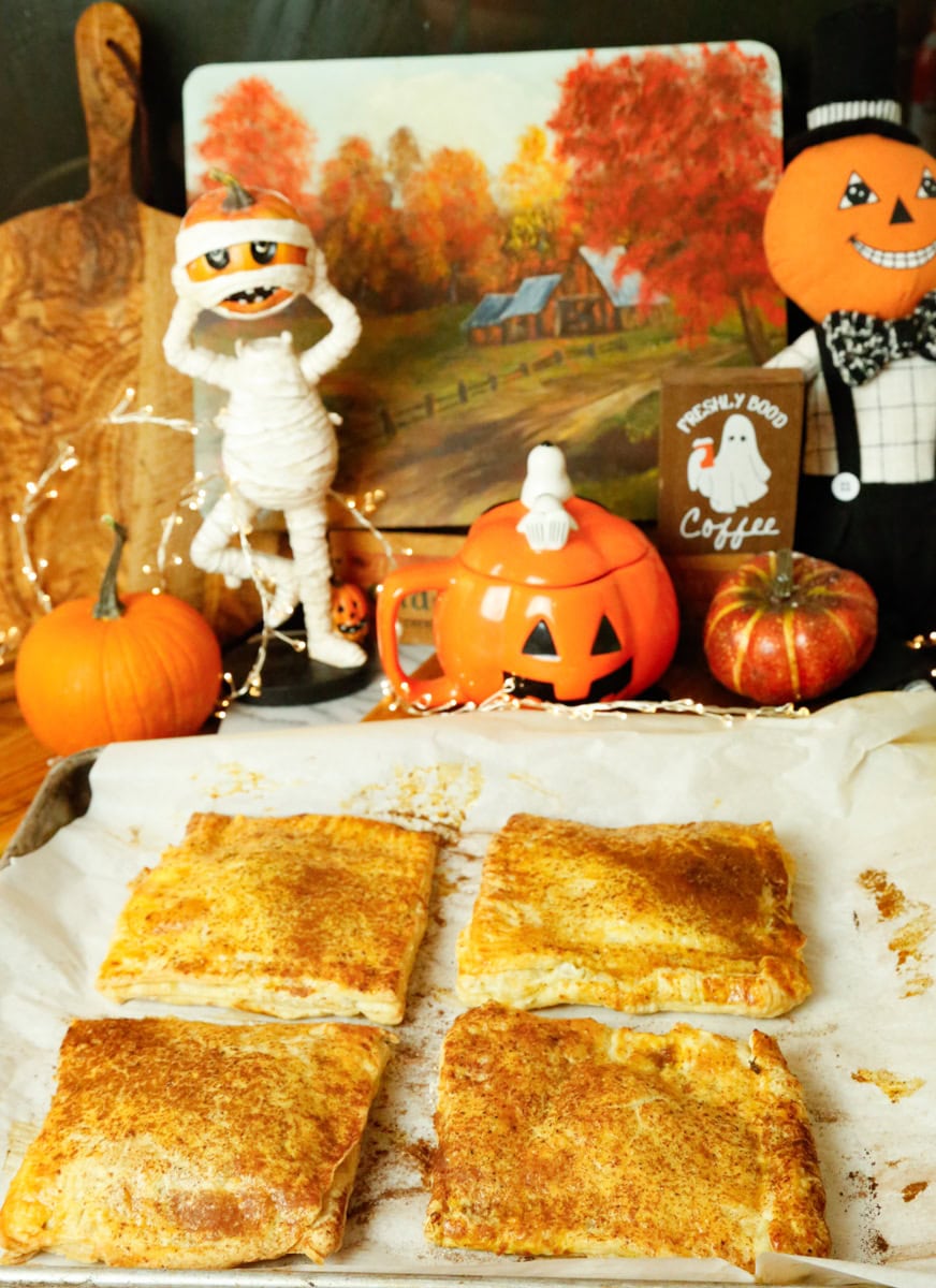 Bake - Bake pop tarts for about 40 minutes or until they're golden brown. Let them cool while you prepare the icing.