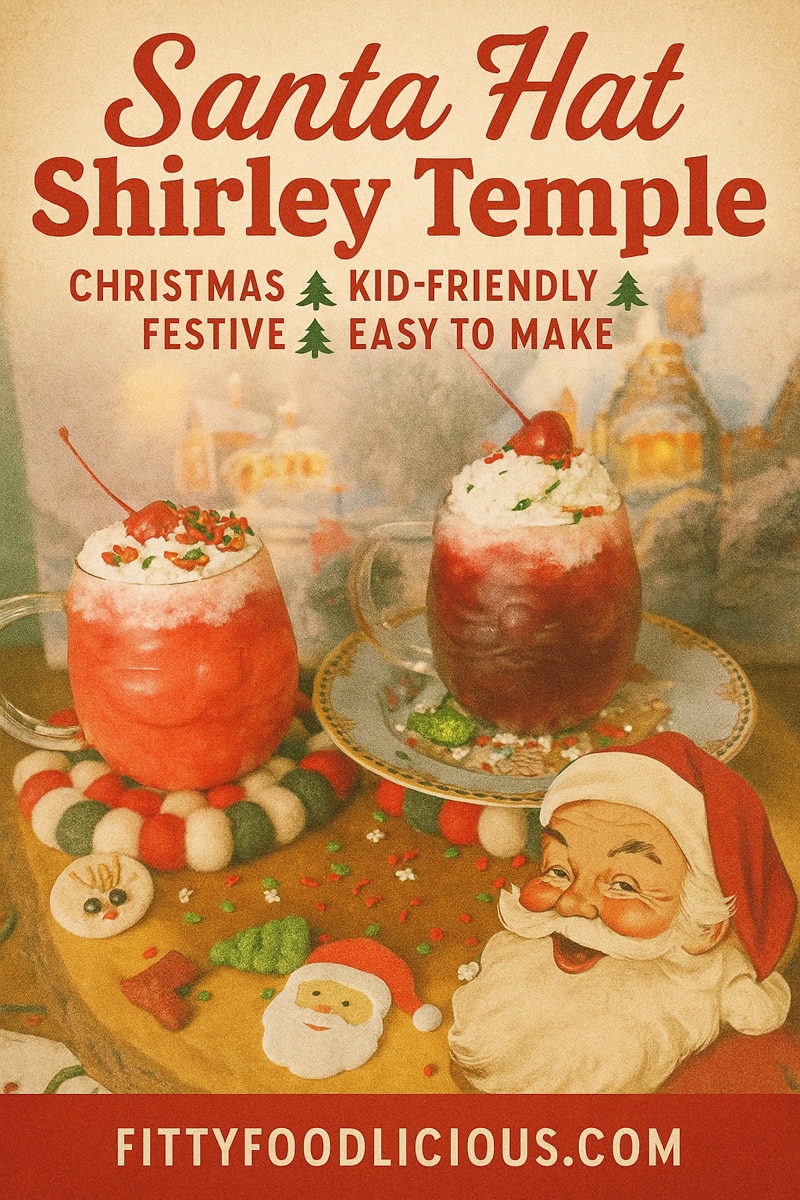 Pinterest Image for Santa Hat Shirley Temple