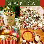 Pinterest Pin for Easy Christmas Popcorn Festive Holiday Snack
