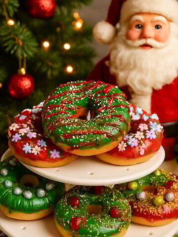 featured image for baked Christmas DOnuts