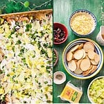 Crispy Irish Nachos with Dubliner Cheese — an easy pub-style appetizer made with baked potato slices, melted cheese, bacon, sour cream, and chives. Perfect St. Patrick’s Day party food.