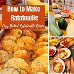 If you’re looking for a beautiful way to use up fresh summer vegetables, this easy baked ratatouille recipe is a must-make. Layers of zucchini, yellow squash, and tomatoes are nestled into a rich tomato sauce, then baked until tender for a colorful, flavor-packed dish that’s as impressive as it is delicious.