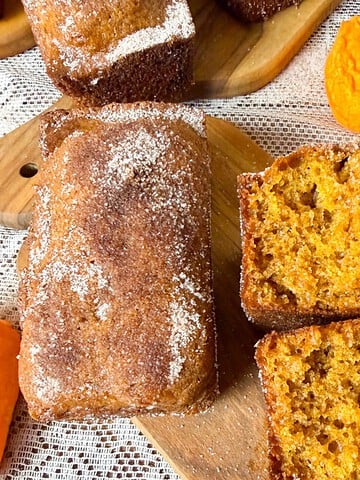pumpkin bread mini loaf